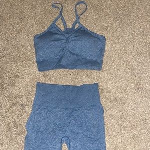 Blue, Shein workout set